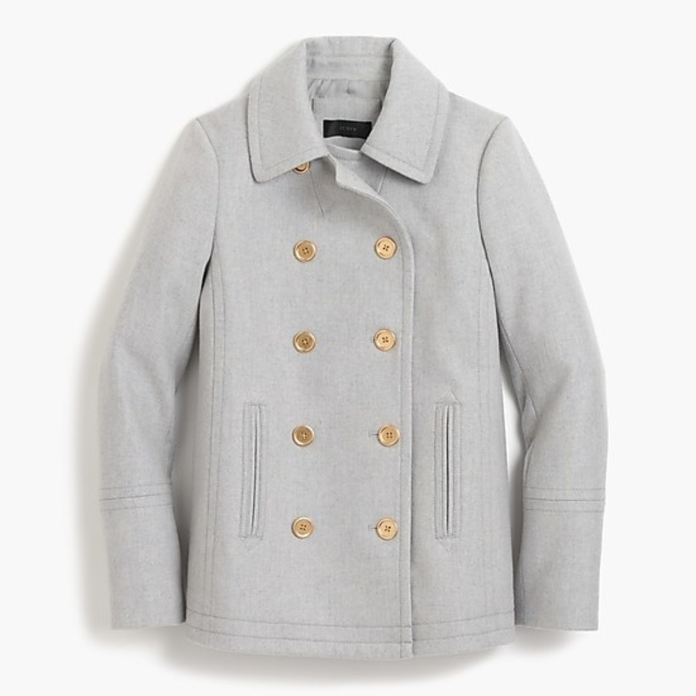 NWT J. Crew 2008 Andover Peacoat in Italian Wool